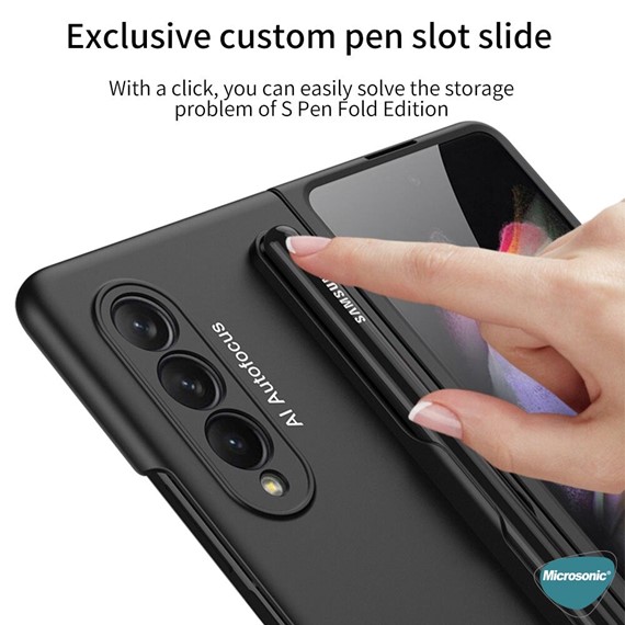 Microsonic Samsung Galaxy Z Fold 3 Kılıf S-Pen Fold Edition Siyah 5