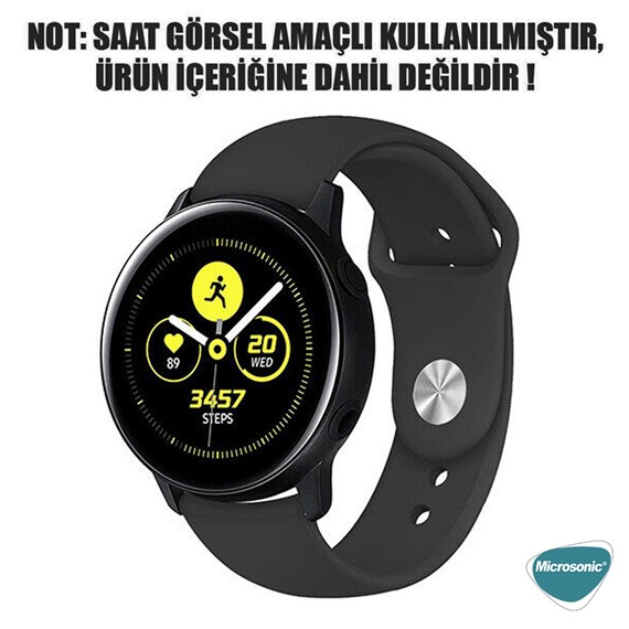 Microsonic Samsung Gear S3 Frontier Silicone Sport Band Pembe 2
