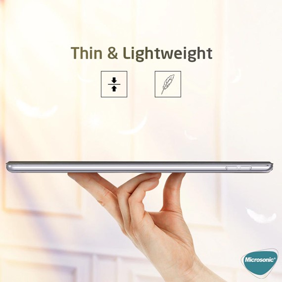 Microsonic Xiaomi Redmi Pad Kılıf Slim Translucent Back Smart Cover Pembe 4