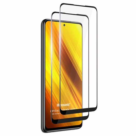 Microsonic Xiaomi Poco X3 Pro Crystal Seramik Nano Ekran Koruyucu Siyah 2 Adet 1