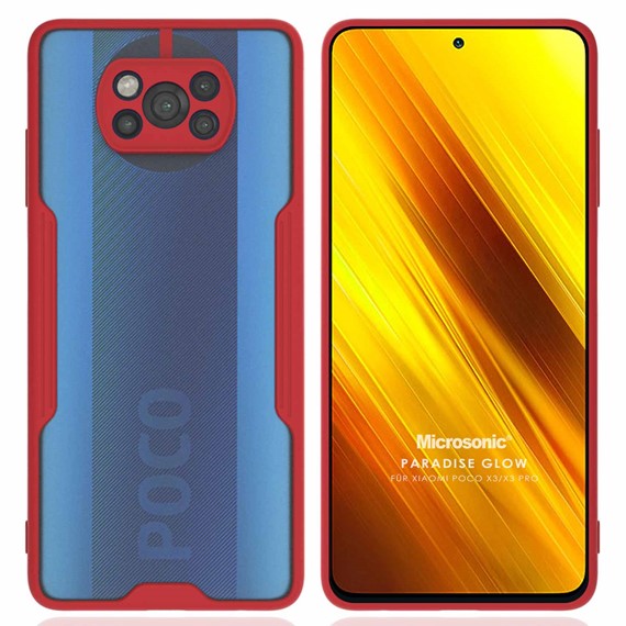 Microsonic Xiaomi Poco X3 Pro Kılıf Paradise Glow Kırmızı 1