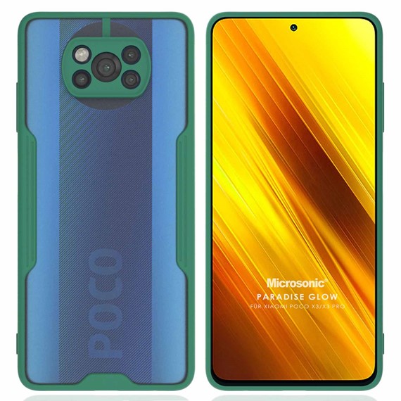 Microsonic Xiaomi Poco X3 Pro Kılıf Paradise Glow Yeşil 1