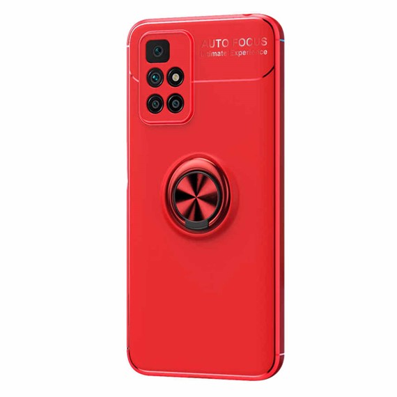 Microsonic Xiaomi Redmi 10 Kılıf Kickstand Ring Holder Kırmızı 2