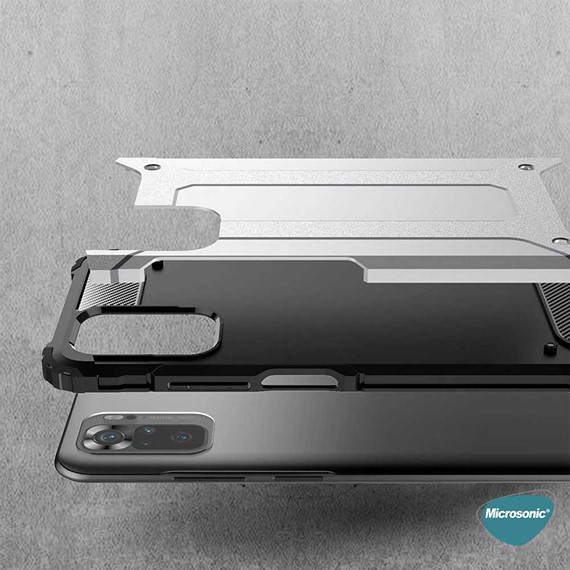 Microsonic Xiaomi Poco M5s Kılıf Rugged Armor Kırmızı 7