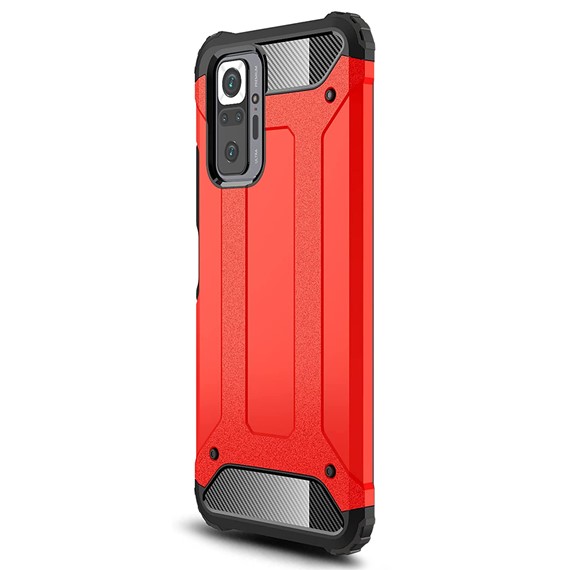 Microsonic Xiaomi Redmi Note 10 Pro Max Kılıf Rugged Armor Kırmızı 2