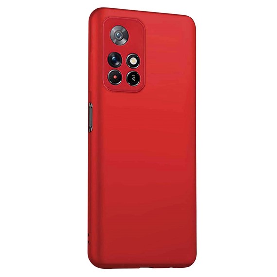 Microsonic Matte Silicone Xiaomi Redmi Note 11 Kılıf Kırmızı 2