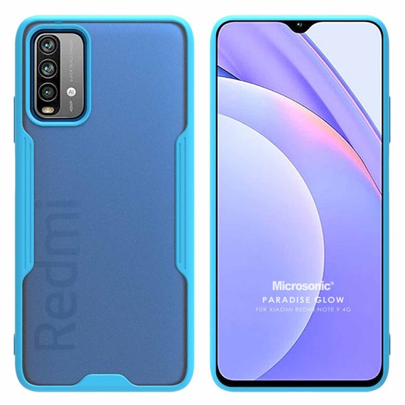 Microsonic Xiaomi Redmi Note 9 4G Kılıf Paradise Glow Turkuaz 1