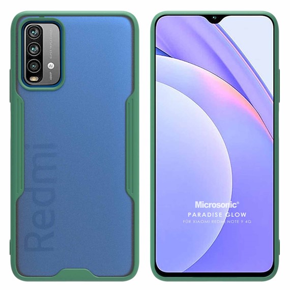 Microsonic Xiaomi Redmi Note 9 4G Kılıf Paradise Glow Yeşil 1