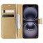 Microsonic Apple iPhone 16 Kılıf Delux Leather Wallet Gold