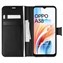 Microsonic Oppo A38 Kılıf Delux Leather Wallet Siyah