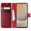 Microsonic Samsung Galaxy S24 FE Kılıf Delux Leather Wallet Kırmızı