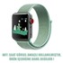 Microsonic Apple Watch Series 4 44mm Hasırlı Kordon Woven Marine Green 2