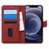Microsonic Apple iPhone 12 Kılıf Fabric Book Wallet Kırmızı 1