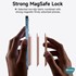 Microsonic Apple iPhone 13 Pro Leather Wallet MagSafe Mavi 3