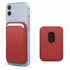 Microsonic Apple iPhone 12 Leather Wallet MagSafe Kırmızı 1