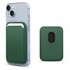 Microsonic Apple iPhone 15 Plus Leather Wallet MagSafe Yeşil 1