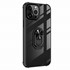 Microsonic Apple iPhone 15 Pro Max Kılıf Grande Clear Ring Holder Siyah 2