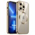 Microsonic Apple iPhone 13 Pro Kılıf MagSafe Luxury Electroplate Gold 1