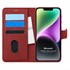 Microsonic Apple iPhone 14 Kılıf Fabric Book Wallet Kırmızı 1