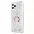 Microsonic Apple iPhone 13 Pro Max Kılıf Glitter Liquid Holder Gümüş 2