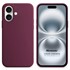 Microsonic Apple iPhone 16 Plus Kılıf Liquid Lansman Silikon Bordo 1