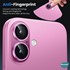 Microsonic Apple iPhone 16 Plus Tekli Kamera Lens Koruma Camı Pembe 3