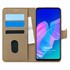 Microsonic Huawei P40 Lite E Kılıf Fabric Book Wallet Gold 1