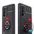 Microsonic Oppo A74 4G Kılıf Kickstand Ring Holder Siyah Rose 8