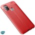 Microsonic Samsung Galaxy A21s Kılıf Deri Dokulu Silikon Kırmızı 3
