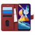 Microsonic Samsung Galaxy M11 Kılıf Fabric Book Wallet Kırmızı 1