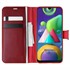 Microsonic Samsung Galaxy M21 Kılıf Delux Leather Wallet Kırmızı 1
