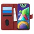 Microsonic Samsung Galaxy M21 Kılıf Fabric Book Wallet Kırmızı 1