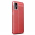 Microsonic Samsung Galaxy M31s Kılıf Deri Dokulu Silikon Kırmızı 2