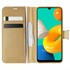 Microsonic Samsung Galaxy M32 4G Kılıf Delux Leather Wallet Gold 1