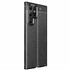 Microsonic Samsung Galaxy S22 Ultra Kılıf Deri Dokulu Silikon Siyah 2