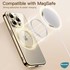 Microsonic Apple iPhone 13 Kılıf MagSafe Luxury Electroplate Gümüş 2