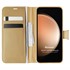 Microsonic Samsung Galaxy S23 FE Kılıf Delux Leather Wallet Gold 1