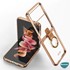 Microsonic Samsung Galaxy Z Flip 3 Kılıf Ring Loft Clear Gold 2