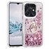 Microsonic TECNO Spark 10 4G Kılıf Glitter Liquid Holder Pembe 1