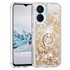 Microsonic TECNO Spark 9 Pro Kılıf Glitter Liquid Holder Gold 1