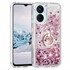 Microsonic TECNO Spark 9 Pro Kılıf Glitter Liquid Holder Pembe 1