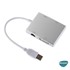 Microsonic USB 3 0 to VGA HDMI LAN DVI Adapter 4 in 1 USB Dönüştürücü Adaptör Kablo Gri 4