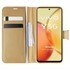 Microsonic Vivo Y36 Kılıf Delux Leather Wallet Gold 1