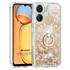 Microsonic Xiaomi Redmi 13C Kılıf Glitter Liquid Holder Gold 1