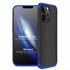 Microsonic Apple iPhone 13 Pro Max Kılıf Double Dip 360 Protective Siyah Mavi 1