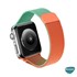 Microsonic Apple Watch SE 2022 40mm Kordon Dual Color Luxe Metal Twist Yeşil Turuncu 6