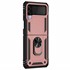 Microsonic Samsung Galaxy Z Flip 3 Kılıf Military Ring Holder Rose Gold 2