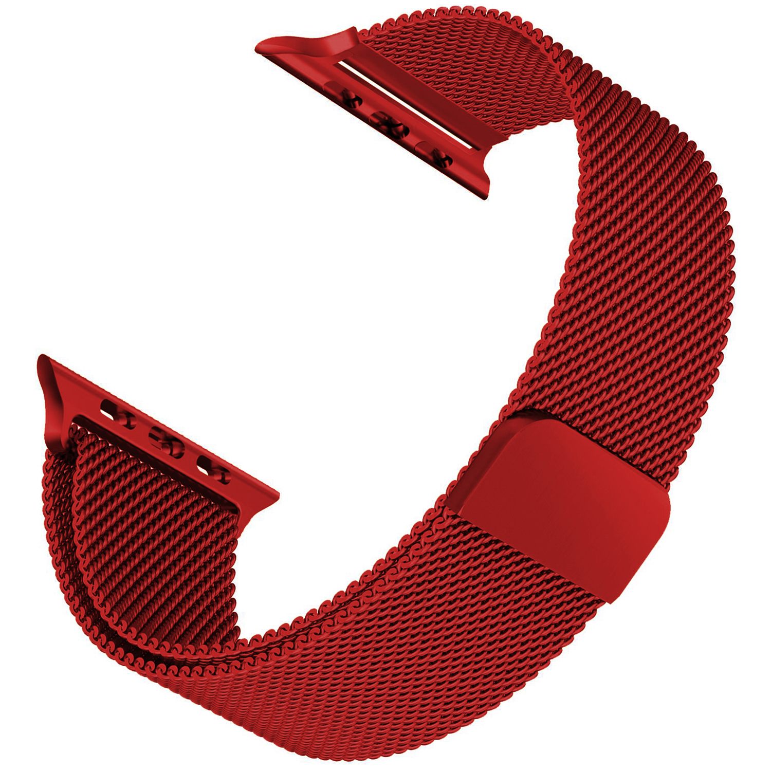 Microsonic Apple Watch 5 44mm Kordon Luxe Metal Twist Koyu Kırmızı