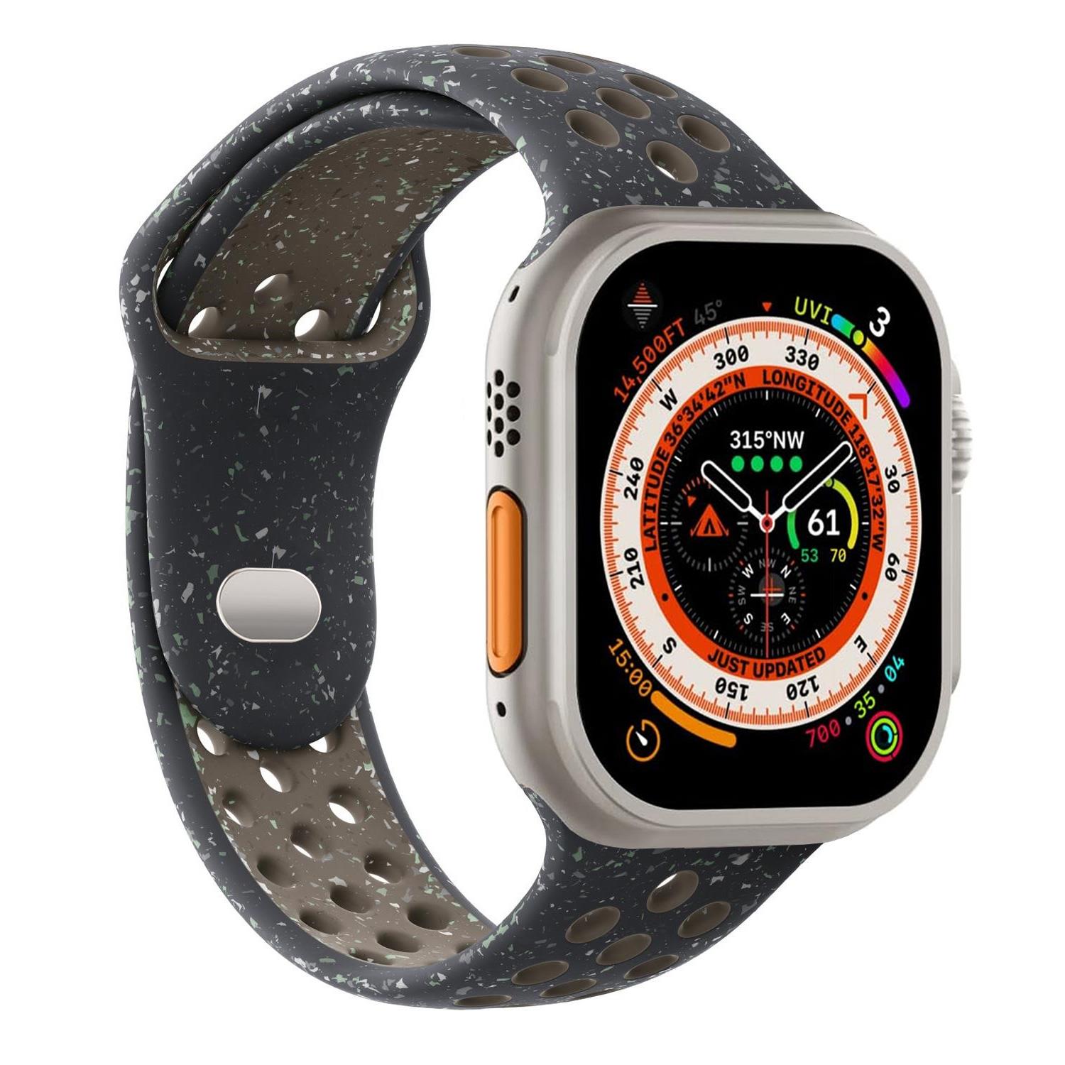 Microsonic Apple Watch SE 2022 40mm Kordon Flame Circle Siyah