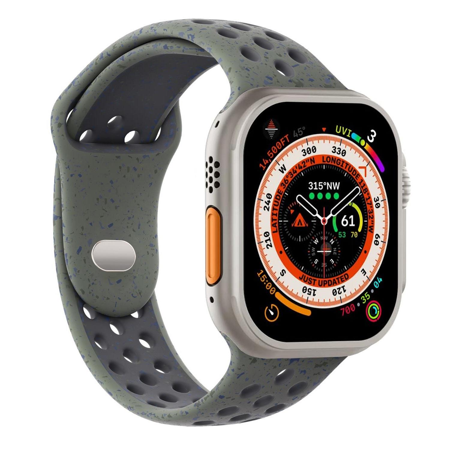 Microsonic Apple Watch SE 2022 40mm Kordon Flame Circle Yeşil